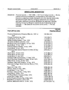 Financial records